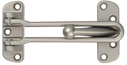 ABUS Sperrbügel SPN110-21W - Sicherheitsriegel für Haustüren und Wohnungstüren - Anwesenheitsschutz verhindert Aufstoßen der Tür - nickel matt