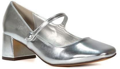 Women's Court Shoes Ladies Mary Jane Low Mid Block Heel Buckle Strap Work Evening Party Shoes Size 3-8