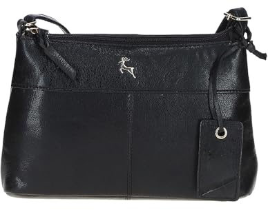 Ashwood Women's Real Leather Crossbody Bag – Elegant Shoulder Handbag with Adjustable Strap, Gold Hardware & Organised Interior: Delilah