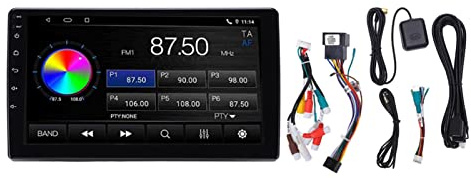 Gearwell Auto-Navigations-DVD-Player, 9-Zoll-Multimediasystem, kompatibel mit Android 10.0 Universal, Quad-Core-Bluetooth-Freisprecheinrichtung, Fahrzeug-Touchscreen-DVD,