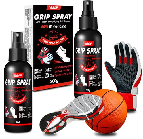 Grip Spray, 200g/7oz Goalkeeper Glove Glue Spray, Enhanced Court Performance & Anti-Slip Traction, Edge Traction Spray for Football Gloves,Basketball Shoes Bottom, Golf, Tennis, Pickleball, Non Toxic