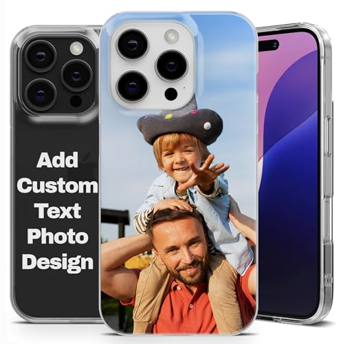 Personalised Phone Case for iPhone – Custom Design with Your Photo – Soft TPU Gel Rubber Cover – Shockproof Slim Fit – Compatible with iPhone 4/5/6/7/8/X/11/12/13/14/15/16/17/SE/Pro/Max/Mini/Plus/Air