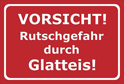 Melis-Folienwerkstatt Schild Rutschgefahr Glatteis - 30x20cm - Bohrlöcher - 3mm Aluverbund – 20 VAR S00018-012-D