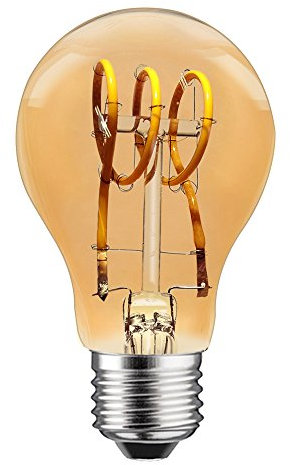 NCC-Licht LED Spiral Filament 3W E27 klar gold gelüstert extra warmweiß 1800K DIMMBAR (AGL A60)