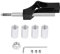 KIMISS Extensión ajustable para palanca de cambios de extensión de altura para knob manual, acero inoxidable negro, diseño ergonómico, compatible con modelos manuales