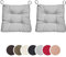 sleepling 2er Set Stuhlkissen, Sitzkissen Eva für Indoor und Outdoor, mit Klettverschluss, 100% Polyester, Made in EU, Maße: 40 (vorne), 35 (hinten) x 38 x 7 cm, hellgrau