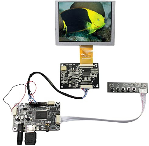 VSDISPLAY 5 ZJ050NA-08C 5 inch 640X480 LCD Screen Work with HD-MI LCD Controller Driver Board VS-TY2660H-V1 (AT050TN22 Replacement Panel)