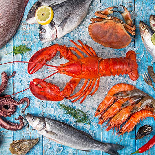 Tischdeko 20 Stück Serviette Seafood Hummer Krabben Fisch