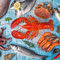 Tischdeko 20 Stück Serviette Seafood Hummer Krabben Fisch