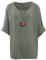 Love My Fashions® Women's Italian Lagenlook Tunic Top – Oversized Loose Fit 3/4 Sleeve Round Neck Casual & Comfortable UK Fashion Khaki