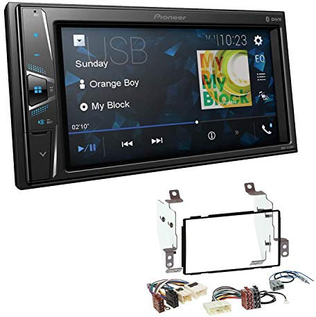 Pioneer DMH-G220BT 2-DIN Autoradio Mediacenter Bluetooth USB AUX passend für Nissan Note 2006-2013 schwarz