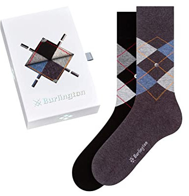 Burlington Herren Socken Basic Gift Box, Baumwolle, 2 Paar, Mehrfarbig (Sortiment 20), 40-46