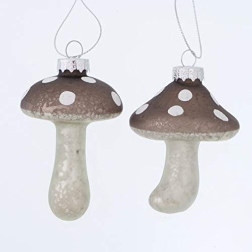 Pilz Fliegenpilz Deko Glas Dekohänger Baumschmuck Weihnachtsschmuck H 8 cm 2er Set