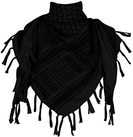 ECOMBOS Shemagh Scarf - Men Arab Head Scarf 100% Cotton Military Tactical Desert Keffiyeh Head Neck Wrap