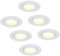 HCFEI 6er Set LED Einbaustrahler Weiß Matt - rund flach 5 Watt dimmbar Warmweiss 3000K 230V IP44 – geeignet für Bad, Küche, Sauna, Außenbereich – Ø65-75mm Bohrloch, 120°Abstrahlwinkel