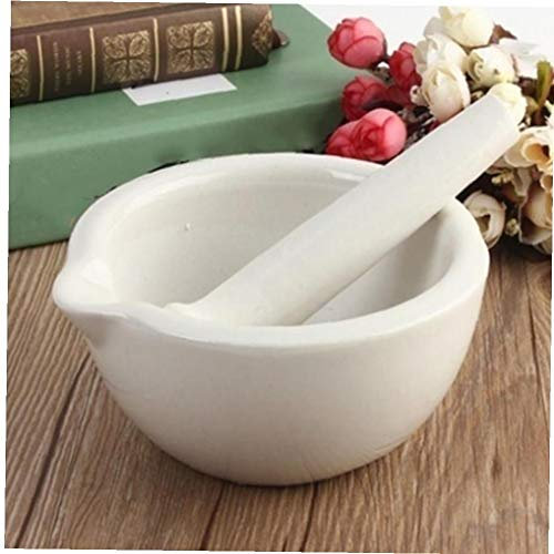 1pc Tradicional Porcelana Mortero Y Maja Conjunto Hierbas Y Especias Grinder Mezcla Recipiente De Moler Trituradora