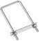 sourcing map Square U-Bolts 2-3/8(60mm) Inner Width 150mm Length Carbon Steel M8 with Nuts, Frame Plate, Round Washers 4 Set