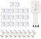 Decorating Clips,20 PCS Mini Clear Hooks Sticky Hook Strips Hooks with Sticker Self Adhesive Hooks for Picture Photo Christmas Fairy Light Outdoor Deco