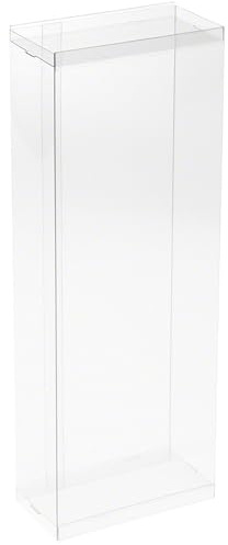 DollSafe Transparente Faltbox für große 27,9–31,8 cm große Puppen und Actionfiguren, 12,7 cm B x 6,3 cm T x 33 cm H, 2 Stück