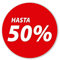 Olmedo Servicios Integrales Vinilos de Descuento Hasta 50% 30x30 cm - Cartel Adhesivo Ofertas