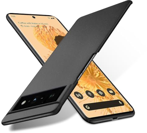 Bastmei für Google Pixel 6 Pro Hülle, Ultraleicht Ultradünn Kratzfest rutschfest Kameraschutz Mattierte Textur Hart PC Handyhülle Hülle für Google Pixel 6 Pro (Schwarz)