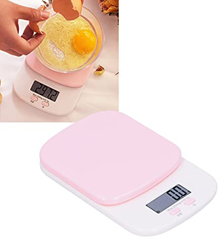 Balance électronique, Balance Alimentaire Numérique en Plastique ABS 0,1 G Mini Balance Portable Haute Précision avec écran LCD Balance de Cuisine Multifonctionnelle à Piles pour la Cuisson(rose)