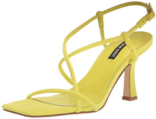 NINE WEST Yuki - Sandalia de tacón para mujer, Acid Lime 310, 38 EU