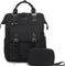 LOVEVOOK Sac a Dos Femme Grand pour Ordinateur Portable 17 pouces avec Étui pour Câble de Données, Impermeable Sacs ados PC,Ordi Feminin Elegant pour Voyage College Travail Noir
