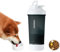 Botella de agua 4 en 1 para perros, cuenco de comida para recoger excrementos, botella de agua portátil de viaje para mascotas, para caminar, a prueba de fugas, botella de agua para perros (gris)