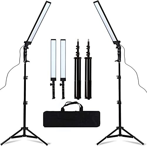 GSKAIWEN Lampe LED Kit d’Eclairage LED Studio de Photographie Lumière Réglable avec Support de Lumière Trépied Lumière de Replissage de Photographie Tournage pour Portrait, Vidéo, Produit, en Direct