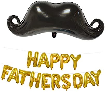 Toyvian Ballonsatz Für Vatertag Aluminiumfolienballons Mit Buchstabenballons Und Bartform Partydekoration Für Innen Und Außennutzung Festlicher Hintergrund Für Fotos