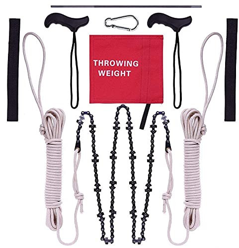 Aoguaro 48 Zoll Handkettensäge Mini für Baumschneiden, tragbare Seilsäge, langes hohes Gliedmaßenseil, für Camping, Landschaft, Outdoor, Holzfälle, Schneiden kleiner Bäume, hohe Äste