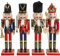 Ppmter Figures De Casse-Noisette en Bois 4pcs / Set Casse-Noisette Figures De Soldat Traditionnel en Bois Décor pour Fête De Cheminée À Maison