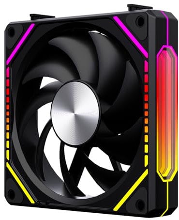 Modular Prism Building Block Chassis Fan, 120MM LED Fan Compatible with ASUS Aura, MSI Mystic Light for PC Chassis, Computer CPU Cooler, Liquid Cooled Heat Sink System (1 Fan)