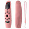 Coque de protection en silicone pour télécommande LG AN-MR600 LG AN-MR650 AN-MR20GA AN-MR19BA - Coque de protection antichoc antidérapante pour télécommande LG Smart TV (rose)