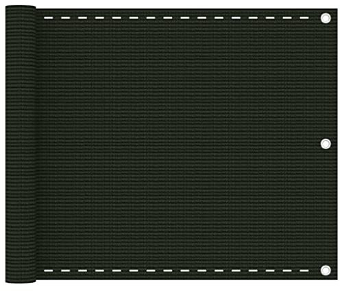 MNISDFL Sichtschutz Balkon seitenwand Zaun sichtschutz Balkon Sichtschutz Dunkelgrün 75x600 cm HDPE