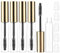 5 Stück Leere Mascara Tube 10ml Nachfüllbare Mascara Flasche mit Wimpernbürste Transparente Kunststoff Behälterflasche Röhre mit Innenstopfen zur Vermeidung von Auslaufen (Gold)