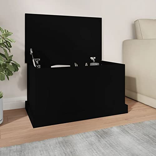Rantry Aufbewahrungsbox, schwarz, 70 x 40 x 38 cm, mehrschichtiges Holz, Innenschrank, Tisch für Garten, Werkzeugschrank, Besenschrank für den Innenbereich, für Bad und Haus