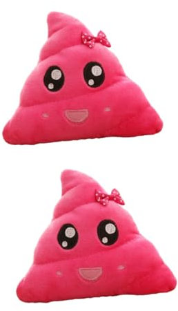 UPKOCH 2 Pièces Coussin en Peluche Toys Home Decor Room Decor Toys for Caca Doux Oreiller en Peluche Rose