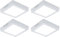 V-TAC LED Aufbaupanel Deckenlampe Deckenleuchte Wohnzimmerlampe Flurleuchte, Kunststoff weiß quadratisch, 12W 1200lm 3000K warmweiß, L 16,7 cm, 4er Set