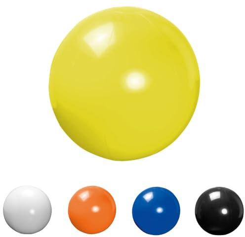 ANTEVIA Matériaux ANTEVIA - Ballon de plage gonflable ø40cm | PLUS DE 10 MODÈLES | Volley Jeux Enfant Piscine | Matière: PVC |Couleur : jaune (Magno jaune)