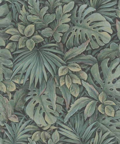 Galerie Eden Collection Green Jungle Leaves Wallpaper Roll