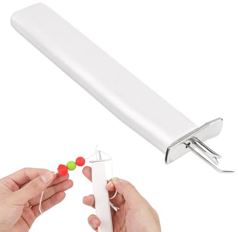 NQEUEPN Bead Knotting Tool, Bead String Knotting Tool for Jewelry Making Bead Knotter Tool for Safety Knots Beading Tool Supplies for Jewelry DIY Bracelet Necklace Pearl String (White)