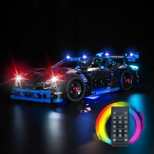 BrickBling Kit de luces de mando a distancia para Lego Porsche GT4 e-Performance Race Car 42176, juego de iluminación LED para Lego Porsche GT4 e-Performance Race Car juguete creativo