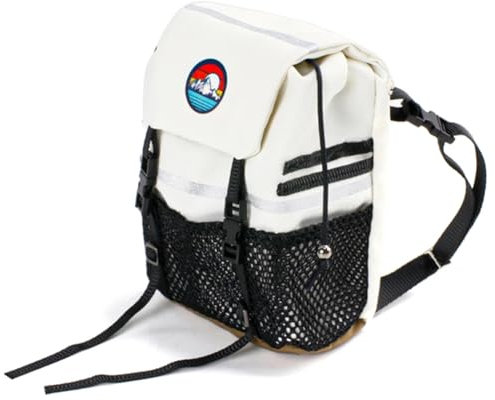 worien Simulation Rucksack Schaufel Aufbewahrungstasche Gepäcktasche Handtasche Dekoration für 1/8 1/10 RC Crawler Auto, Weiße Tasche