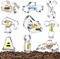 9 Stück Konstruktion Plätzchen Ausstecher Baustelle Auto, Edelstahl Ausstechformen Kinder Fahrzeuge Keksausstecher Kekse Knete Brot Weihnachten, Plätzchenausstecher Bagger Traktor Set