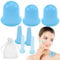Set di 7 coppettazioni in silicone, coppette in silicone per sottovuoto, senza BPA, per la cellulite, massaggiatore anticellulite, con corpo/viso, anti-invecchiamento e rughe (blu)
