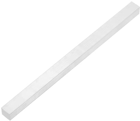 QUARKZMAN Barra Plana de Aluminio Cuadrada, 20mm de Grosor, 20mm de Ancho, 305mm de Longitud, Placa Plana Cuadrada de Aluminio 6063, 20 x 20 x 305 mm, Material Sólido en Stock de Molino