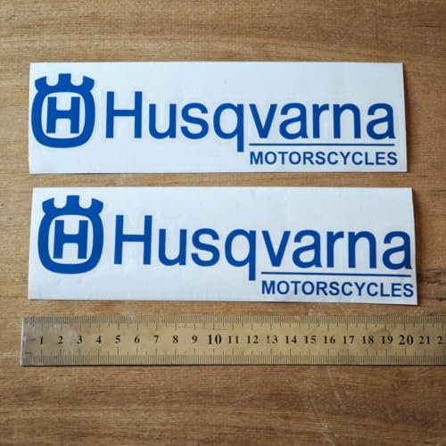 Zorkee Aufkleber geeignet für Husqvarna Blue, 2 Stück