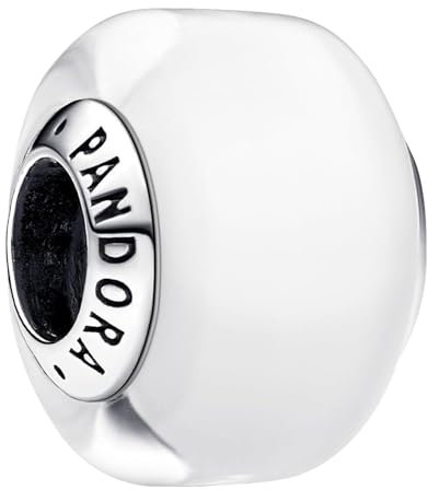 Ruaidhra Sterling Silber S925 Weiß Murano Glas Charms & Beads für Damen,Family,Blume Glühwürmchen Moments Charm Anhänger für Armbänder,Sicherheitskette,Geschenk für Frauen Geburtstag